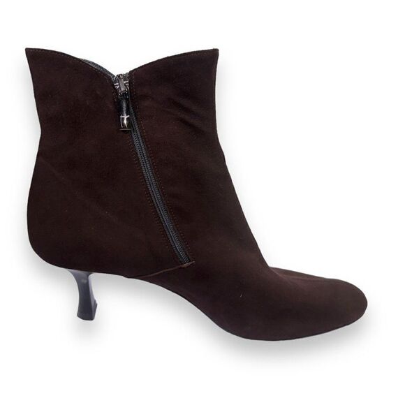 Thierry Rabotin Heeled Suede Ankle Booties Brown Women's 10-10.5/41 - Picture 7 of 11